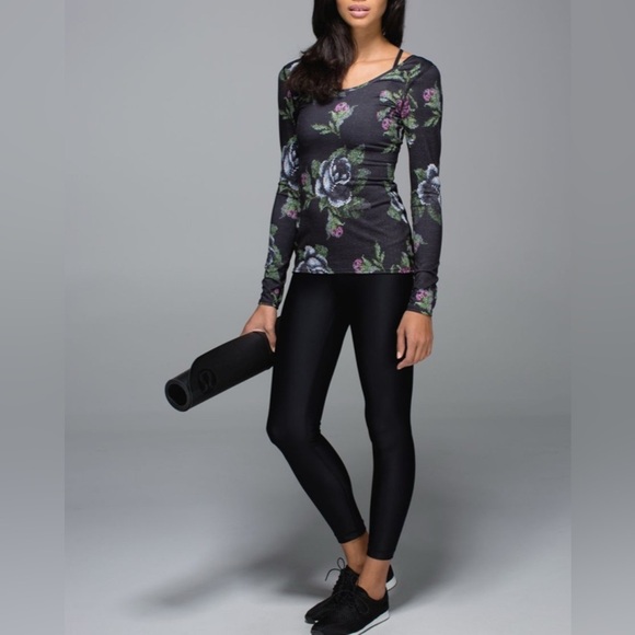 LULULEMON - Scoop Back Long Sleeve
Garden Party Smooth Silver Multi  Size 8 - Picture 8 of 8